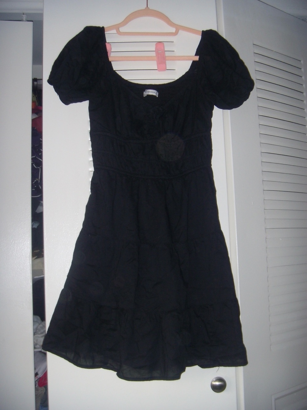 Hollister Black Puff-Sleeve Mini Dress